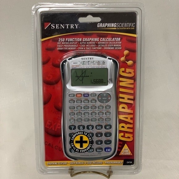 NEW Sentry CA756 Graphing Scientific Calculator 250-Function School Math Silver - Picture 1 of 5